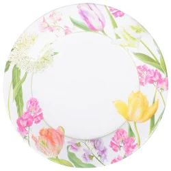 Caspari 10.5 Inch Spring Flower Show Dinner Plates - 8 ea