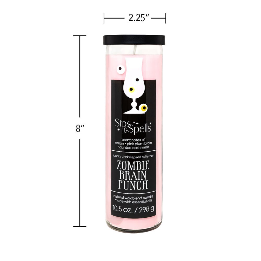 slide 2 of 3, House of Velas Halloween Jar Candle Zombie Brain Punch, 10.5 oz