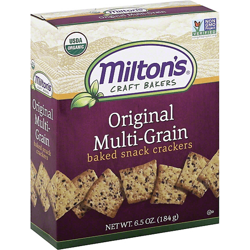 slide 2 of 3, Milton's Craft Bakers Original Multi-Grain Snack Crackers, 6.5 oz