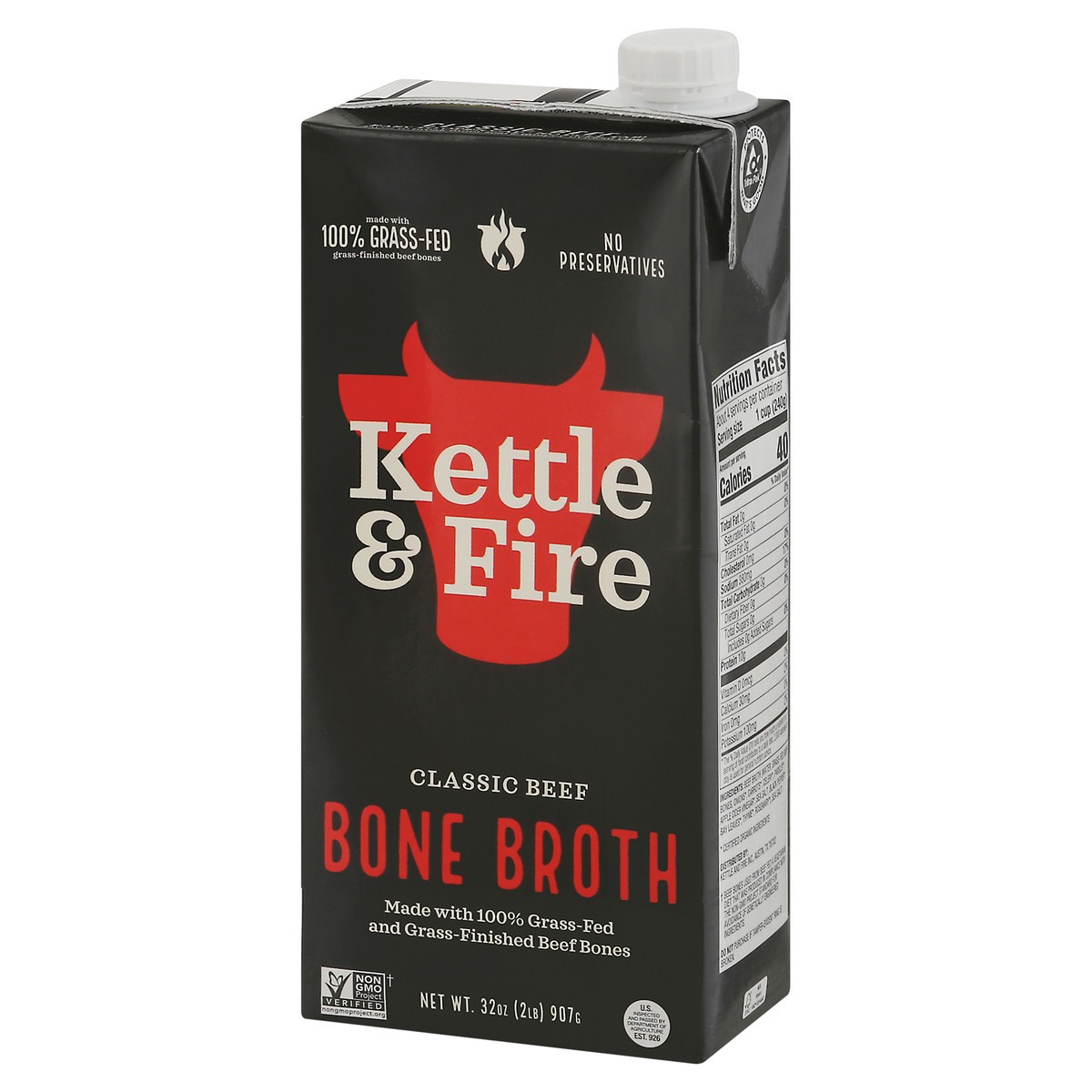 slide 5 of 9, Kettle & Fire Classic Beef Bone Broth 32 oz, 32 oz