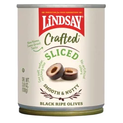 Lindsay Crafted Sliced Black Ripe Olives 3.8oz Can