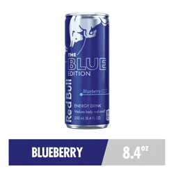 Red Bull Blue Edition Energy Drink, Blueberry, 80mg Caffeine, 8.4 fl oz Can
