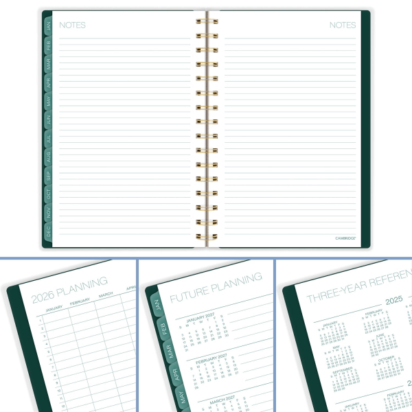 slide 8 of 10, Cambridge® Emerald Isle 2026 Weekly Monthly Planner, Small, 5 1/2"" x 8 1/2"", 1 ct