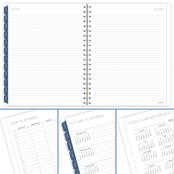 slide 2 of 10, Cambridge® Abyss 2026 Weekly Monthly Planner, Large, 8 1/2"" x 11"", 1 ct
