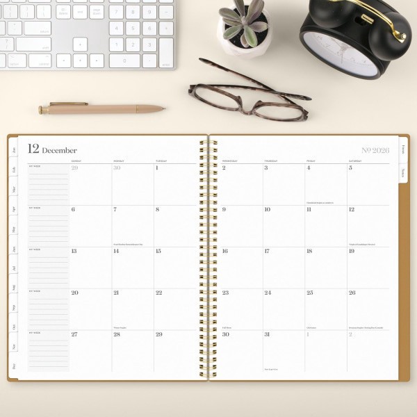 slide 3 of 10, Cambridge® WorkStyle® Focus 2026 Weekly Monthly Planner, Sunbaked Clay, Large, 8 1/2"" x 11"", 1 ct