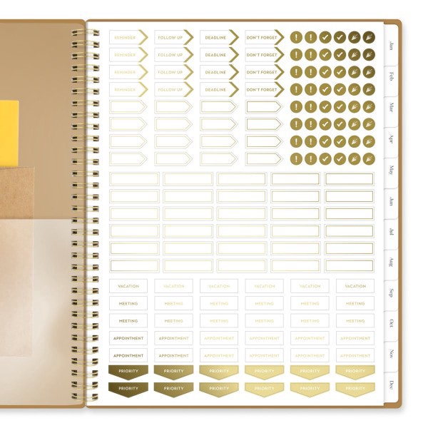 slide 5 of 10, Cambridge® WorkStyle® Focus 2026 Weekly Monthly Planner, Sunbaked Clay, Large, 8 1/2"" x 11"", 1 ct