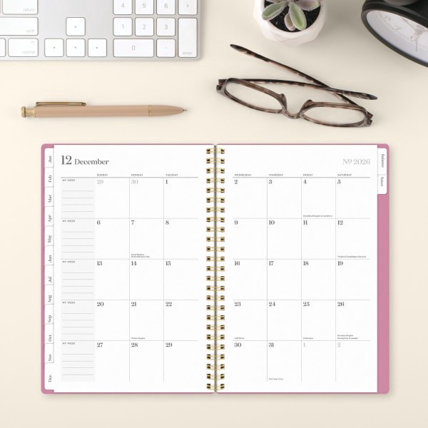 slide 10 of 10, Cambridge® WorkStyle® Balance 2026 Weekly Monthly Planner, Cosmetic Pink, Small, 5 1/2"" x 8 1/2"", 1 ct