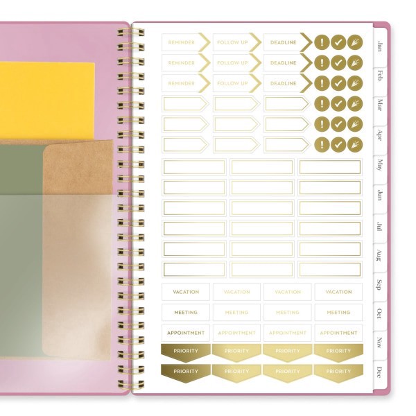 slide 3 of 10, Cambridge® WorkStyle® Balance 2026 Weekly Monthly Planner, Cosmetic Pink, Small, 5 1/2"" x 8 1/2"", 1 ct