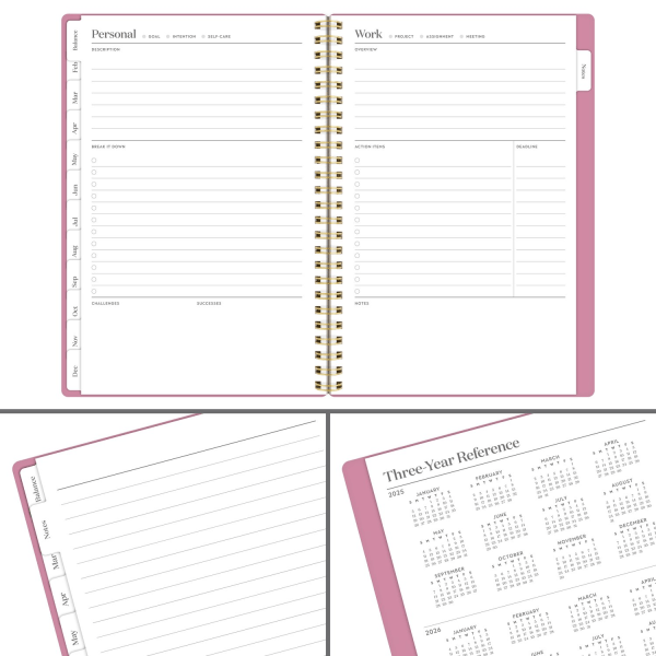 slide 6 of 10, Cambridge® WorkStyle® Balance 2026 Weekly Monthly Planner, Cosmetic Pink, Small, 5 1/2"" x 8 1/2"", 1 ct