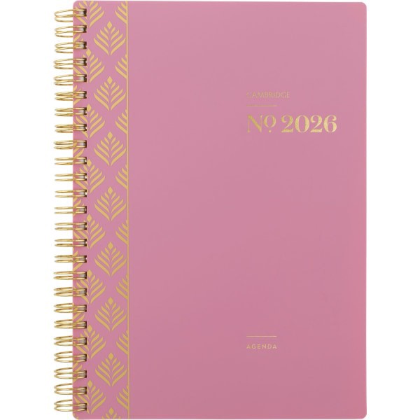 slide 2 of 10, Cambridge® WorkStyle® Balance 2026 Weekly Monthly Planner, Cosmetic Pink, Small, 5 1/2"" x 8 1/2"", 1 ct