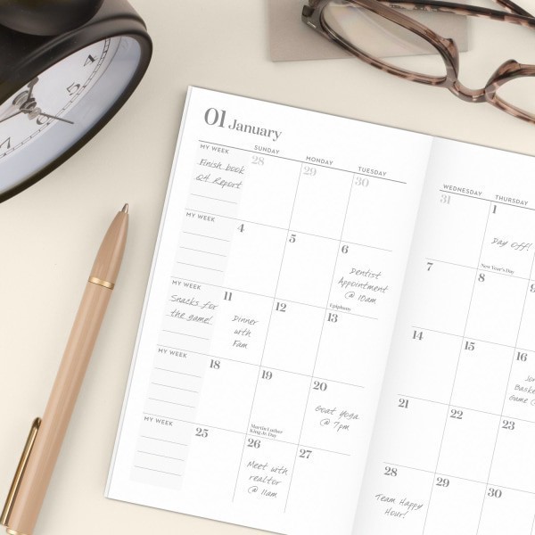 slide 7 of 10, Cambridge® WorkStyle® 2026-2027 Two Year Monthly Planner, Transformative Teal, Pocket, 3 1/2"" x 6 1/4"", 1 ct