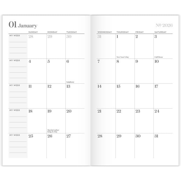 slide 3 of 10, Cambridge® WorkStyle® 2026-2027 Two Year Monthly Planner, Transformative Teal, Pocket, 3 1/2"" x 6 1/4"", 1 ct