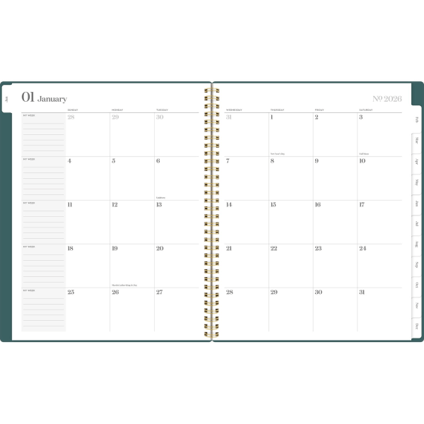 slide 8 of 10, Cambridge® WorkStyle® 2026 Monthly Planner, Transformative Teal, Large, 8 1/2"" x 11"", 1 ct