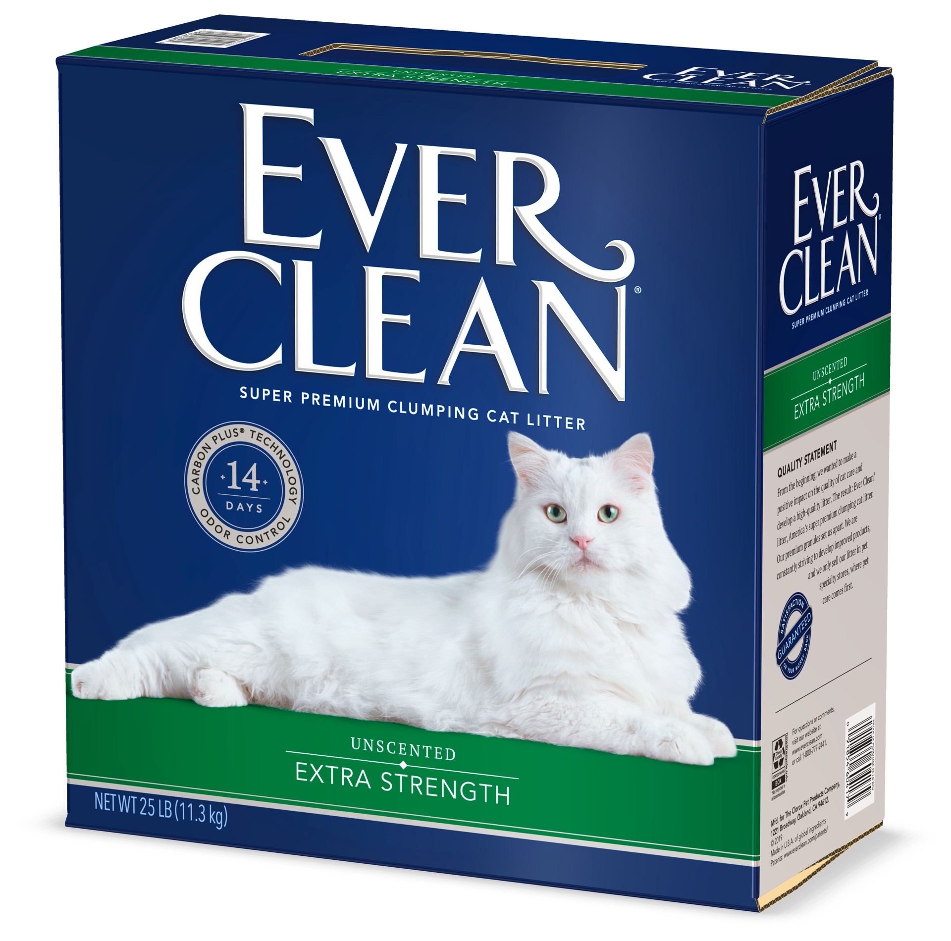 slide 3 of 5, Ever Clean Everclean Extra Strength Unscented, 25 lb