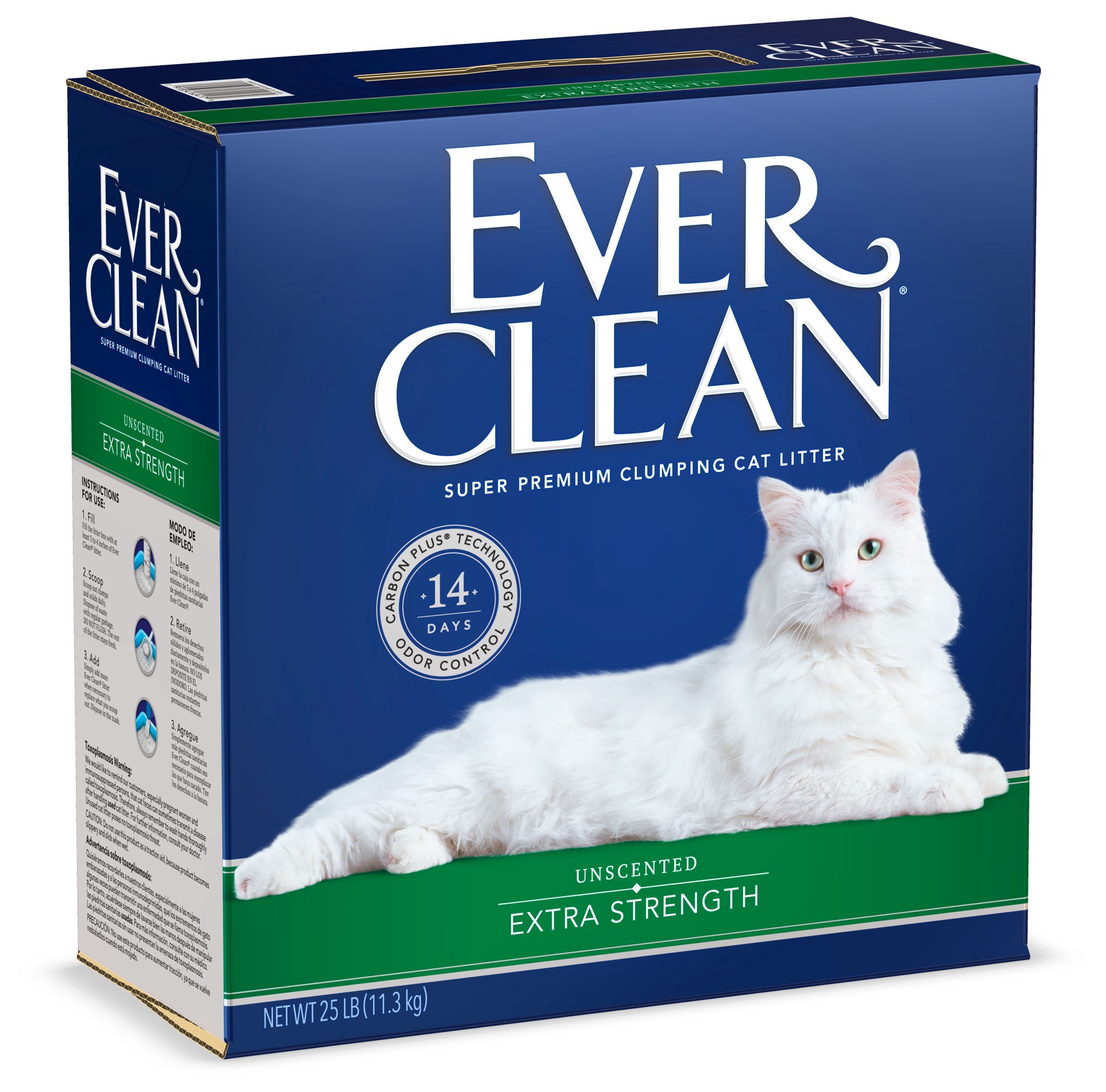 slide 5 of 5, Ever Clean Everclean Extra Strength Unscented, 25 lb