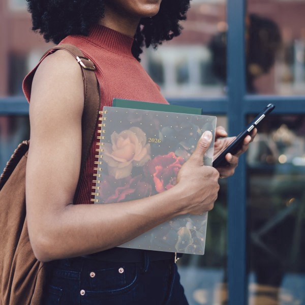 slide 4 of 10, Cambridge® Midnight Garden 2026 Weekly Monthly Planner, Large, 8 1/2"" x 11"", 1 ct