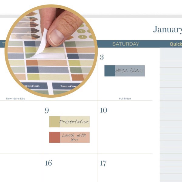 slide 5 of 10, Cambridge® Midnight Garden 2026 Weekly Monthly Planner, Large, 8 1/2"" x 11"", 1 ct