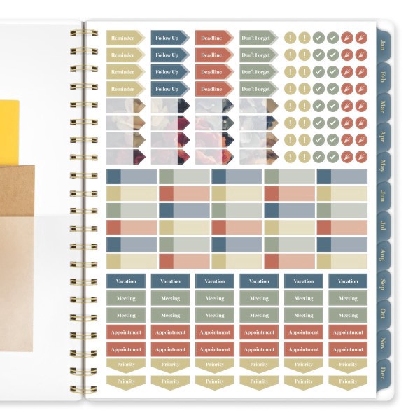 slide 2 of 10, Cambridge® Midnight Garden 2026 Weekly Monthly Planner, Large, 8 1/2"" x 11"", 1 ct