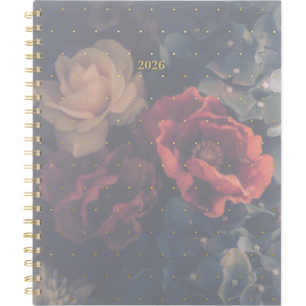 slide 10 of 10, Cambridge® Midnight Garden 2026 Weekly Monthly Planner, Large, 8 1/2"" x 11"", 1 ct