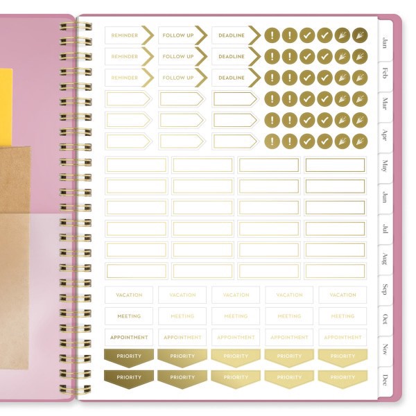 slide 4 of 10, Cambridge® WorkStyle® Balance 2026 Weekly Monthly Planner, Cosmetic Pink, Medium, 7"" x 8 3/4"", 1 ct