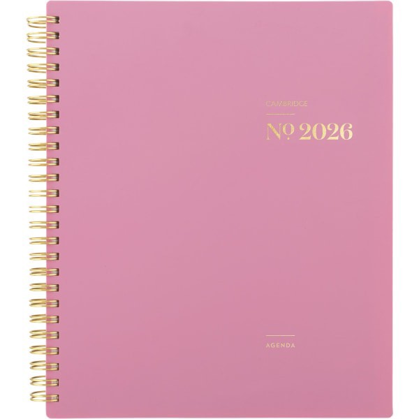 slide 2 of 10, Cambridge® WorkStyle® Balance 2026 Weekly Monthly Planner, Cosmetic Pink, Medium, 7"" x 8 3/4"", 1 ct