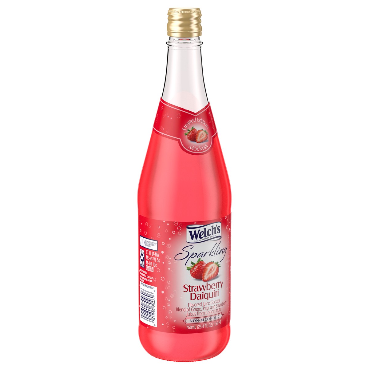 slide 4 of 5, Welch's Non-Alcoholic Sparkling Strawberry Juice Cocktail, 25.4 fl oz Bottle, 25.4 fl oz