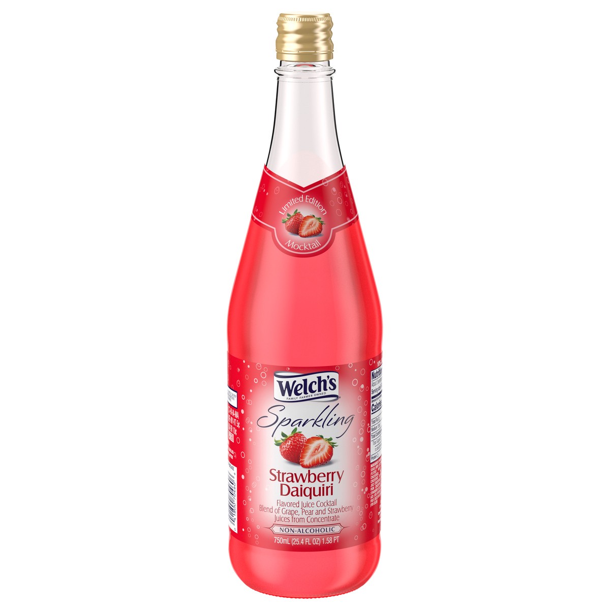 slide 1 of 5, Welch's Non-Alcoholic Sparkling Strawberry Juice Cocktail, 25.4 fl oz Bottle, 25.4 fl oz