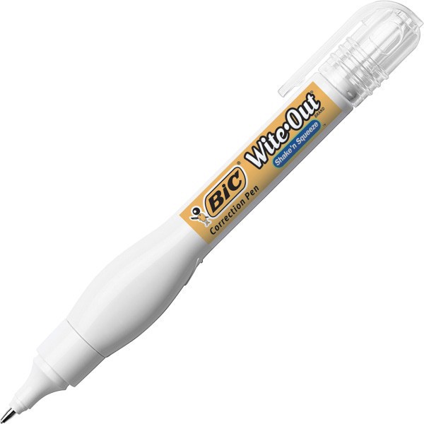 slide 4 of 6, BIC Wite-Out Shake 'N Squeeze Correction Pen, 8 ml, Pack Of 4, 4 ct