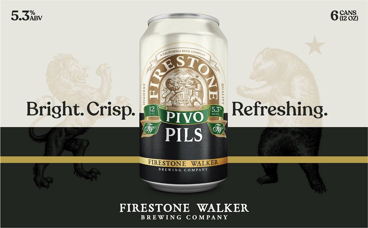 slide 4 of 8, Firestone Walker Pivo Pils Beer 12 oz - 6 Cans, 6 ct; 12 oz