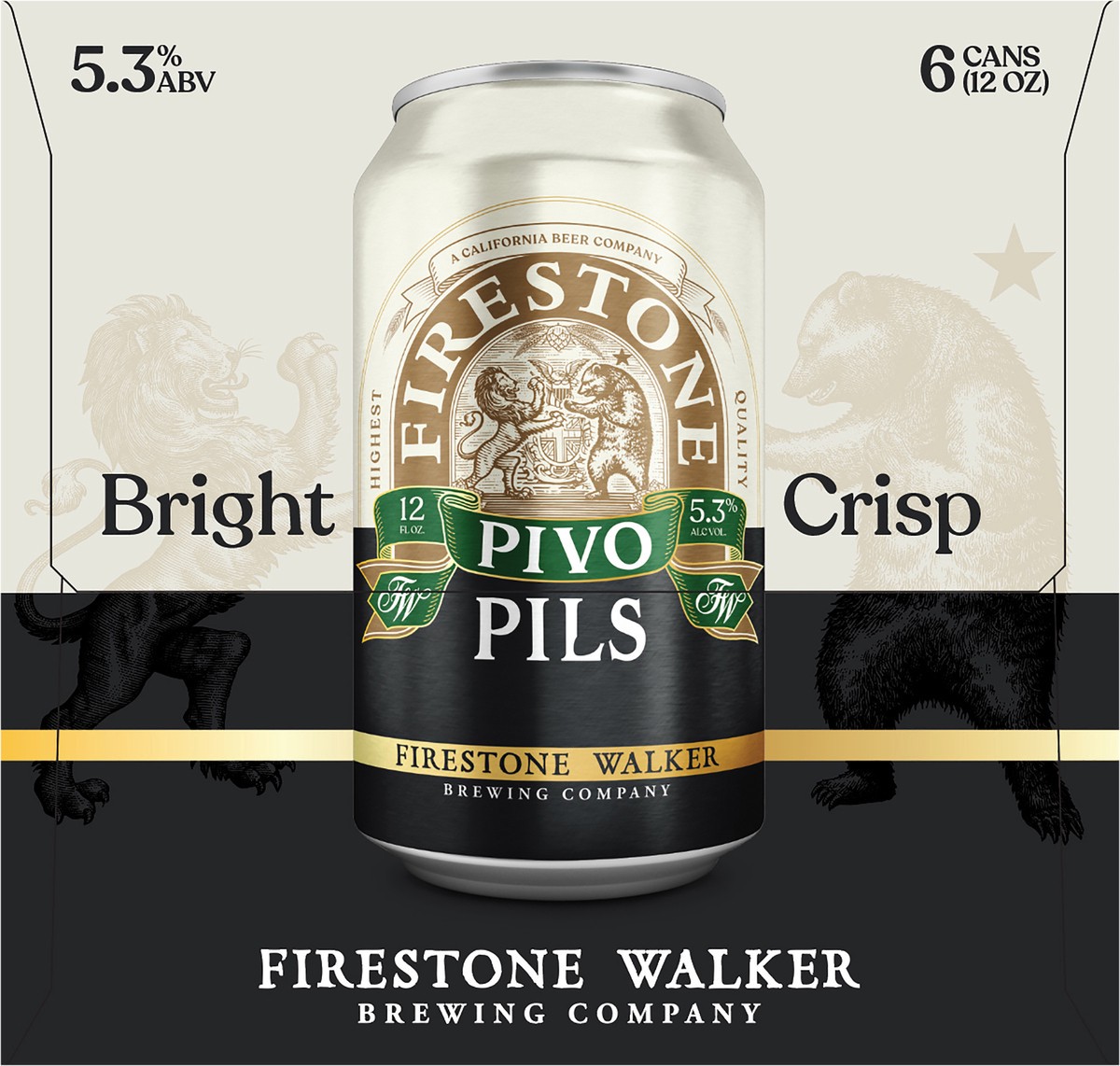 slide 5 of 8, Firestone Walker Pivo Pils Beer 12 oz - 6 Cans, 6 ct; 12 oz