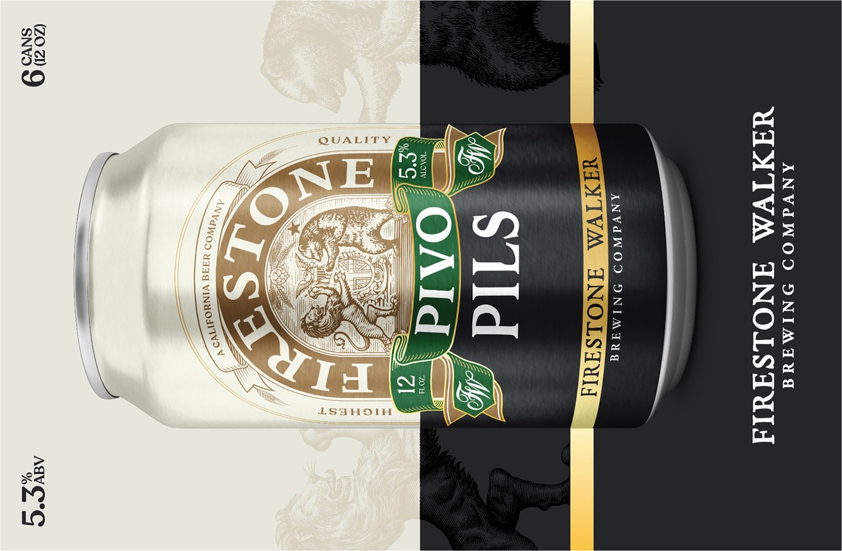 slide 6 of 8, Firestone Walker Pivo Pils Beer 12 oz - 6 Cans, 6 ct; 12 oz