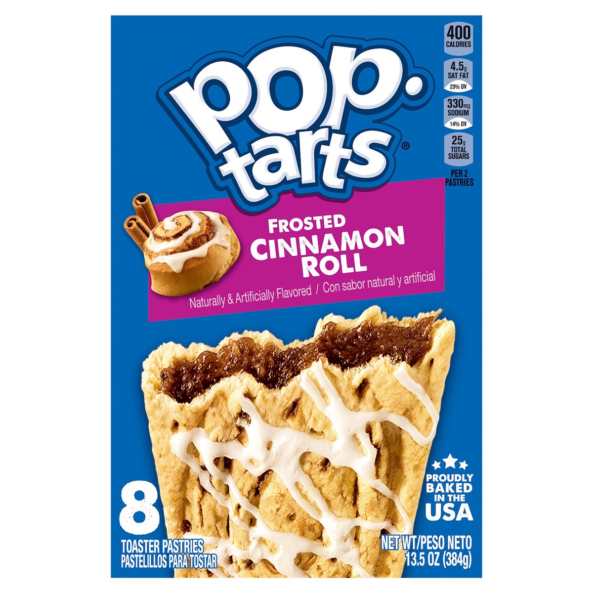 slide 1 of 5, Pop-Tarts Toaster Pastries, Cinnamon Roll Drizzle, 13.5 oz, 4 Count, 13.5 oz