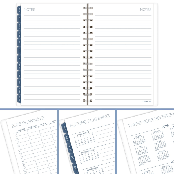 slide 4 of 10, Cambridge® Abyss 2026 Weekly Monthly Planner, Small, 5 1/2"" x 8 1/2"", 1 ct