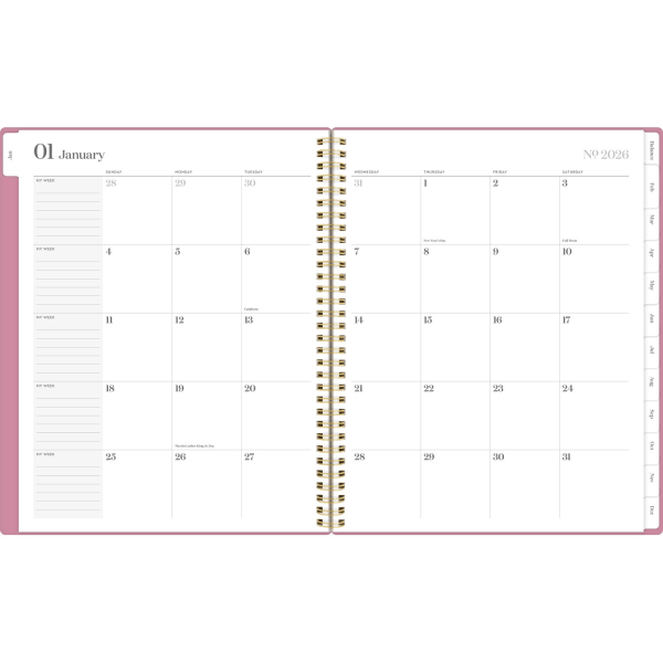 slide 10 of 10, Cambridge® WorkStyle® Balance 2026 Weekly Monthly Planner, Cosmetic Pink, Large, 5 1/2"" x 8 1/2"", 1 ct