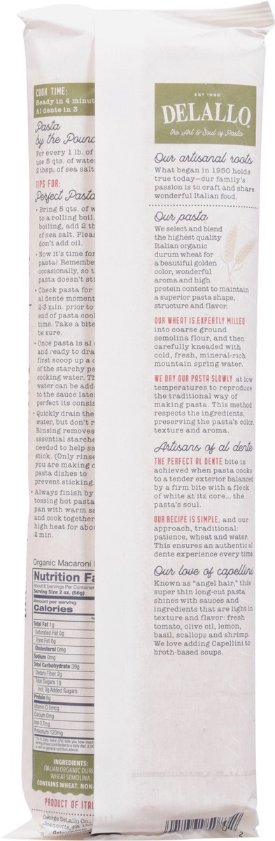 slide 10 of 13, Delallo Pasta Capellini, 16 oz