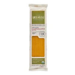 Delallo No. 01 Cut Angel Hair Organic Capellini 16 oz