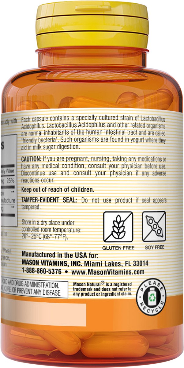 slide 7 of 10, Mason Natural Probiotic Acidophilus with Pectin Capsules, 100 ct