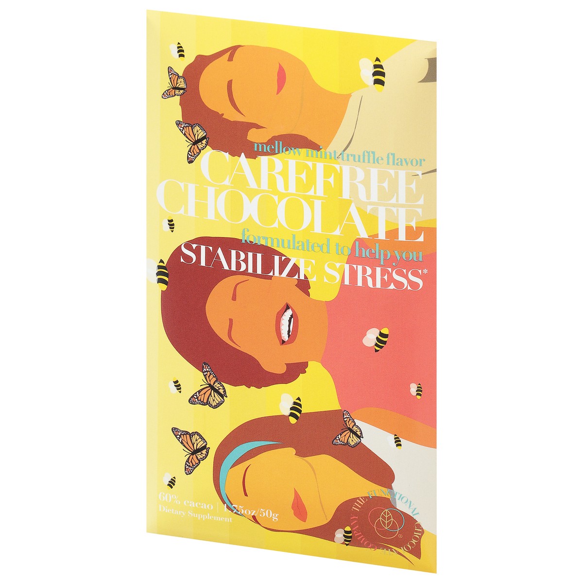 slide 5 of 12, The Functional Chocolate Company 60% Cacao Mellow Mint Truffle Flavor Carefree Chocolate 1.75 oz, 1.75 oz