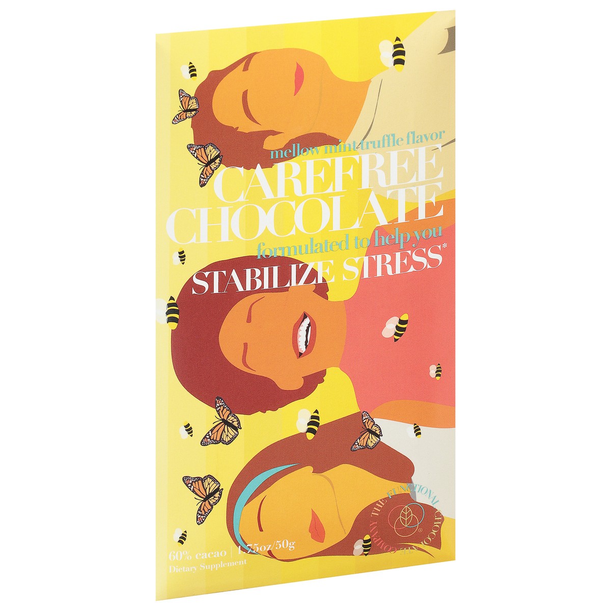 slide 6 of 12, The Functional Chocolate Company 60% Cacao Mellow Mint Truffle Flavor Carefree Chocolate 1.75 oz, 1.75 oz