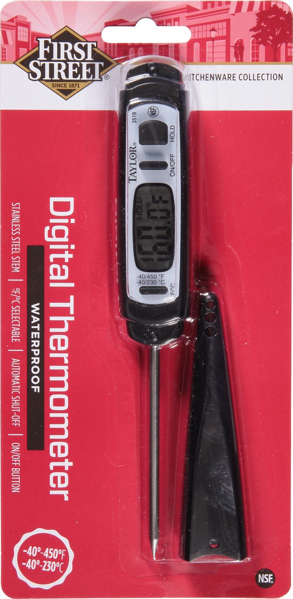 slide 3 of 11, First Street/Taylor Waterproof Digital Thermometer, 1 ct