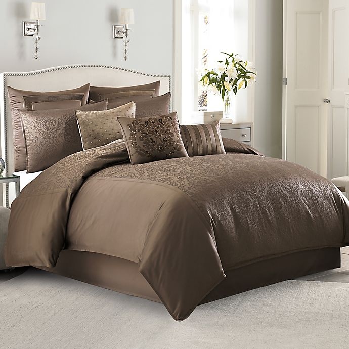 slide 1 of 1, Manor Hill Sienna Damask European Pillow Sham - Mocha, 1 ct