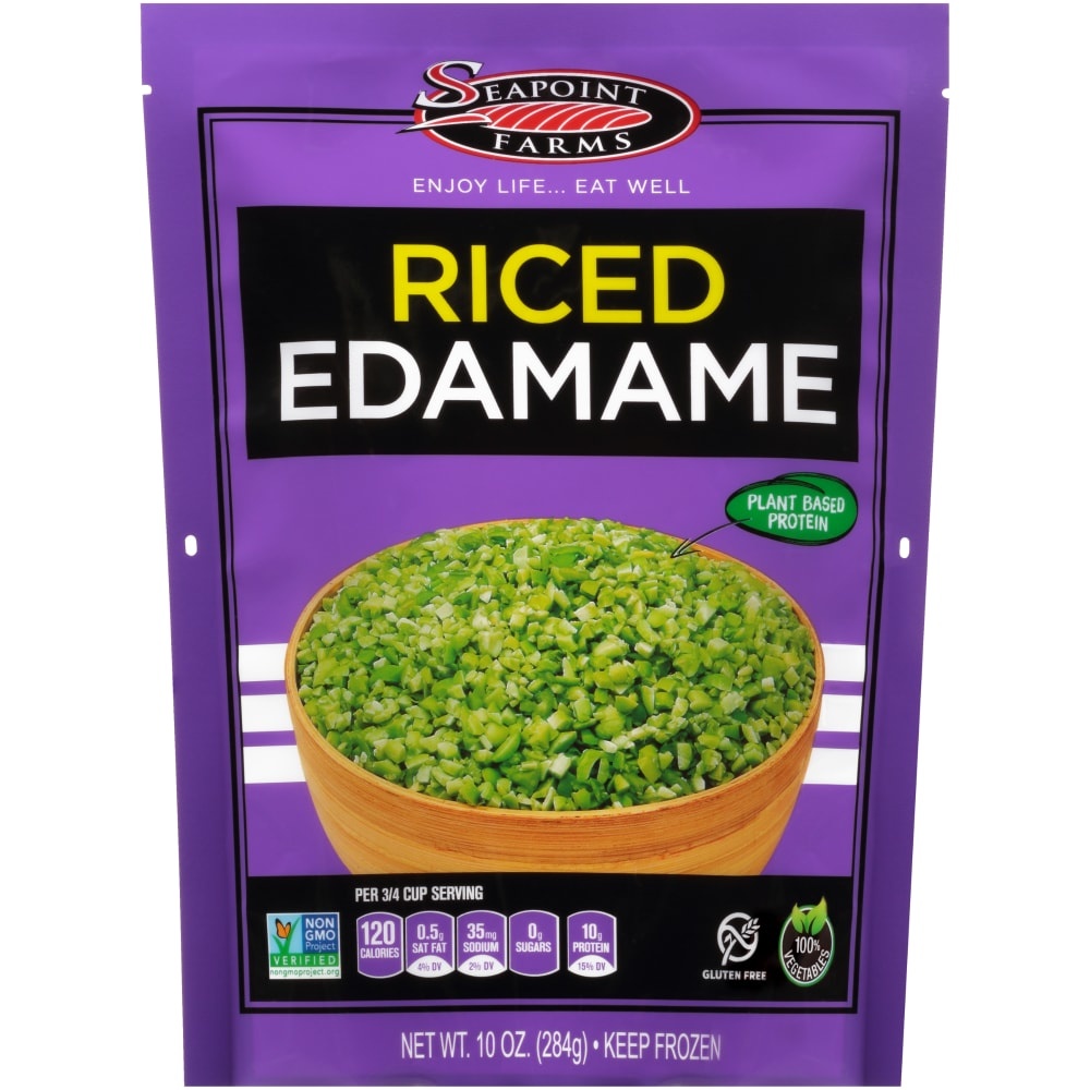 slide 1 of 1, Seapoint Farms Riced Edamame, 10 oz
