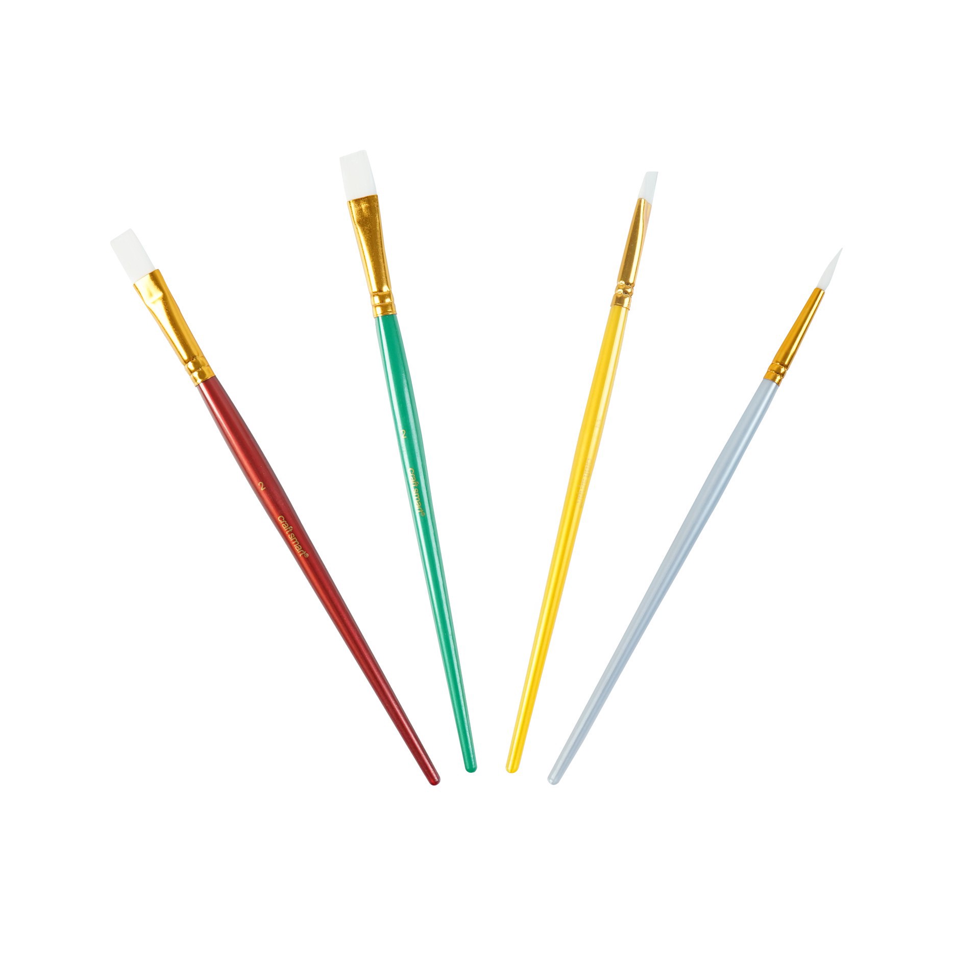 slide 2 of 4, Christmas Pearl Multi-Purpose Synthetic Brushes Set By Craft Smart, 4 ct