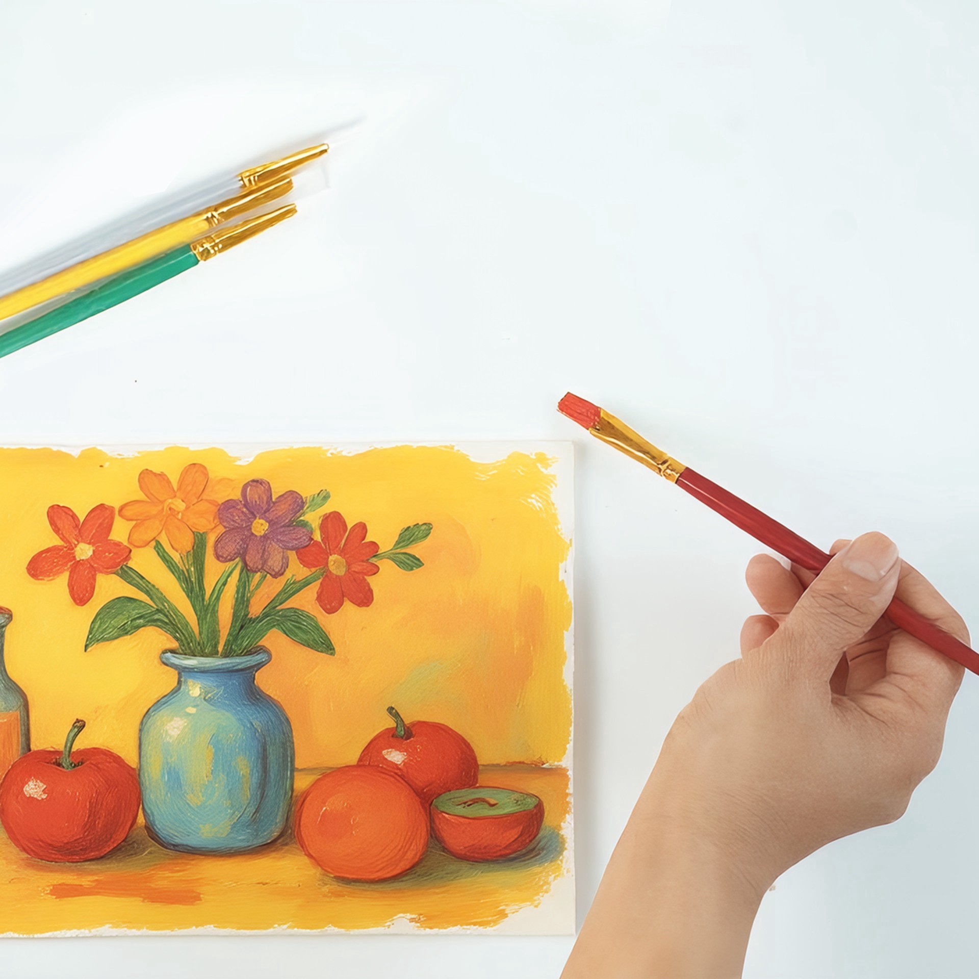 slide 3 of 4, Christmas Pearl Multi-Purpose Synthetic Brushes Set By Craft Smart, 4 ct