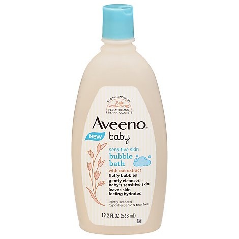 slide 1 of 1, Aveeno Baby Bble Bath Sen Sk W Oat Extrt - 19.2 FZ, 19.20 fl oz