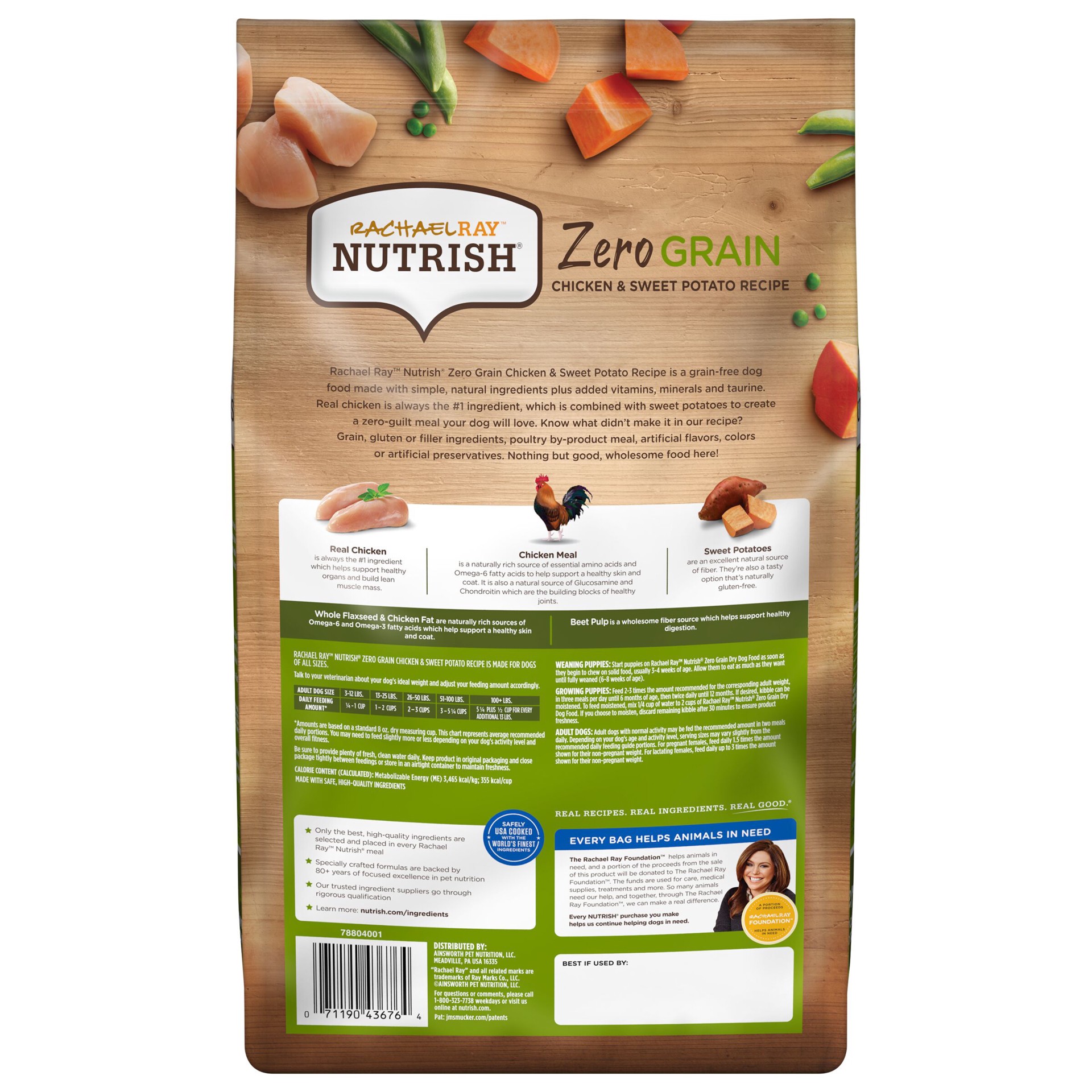 slide 3 of 8, Rachael Ray Nutrish Zero Grain Chicken & Sweet Potato Recipe, Dry Dog Food, 5.5 lb Bag (Packaging May Vary), 5.5 lb