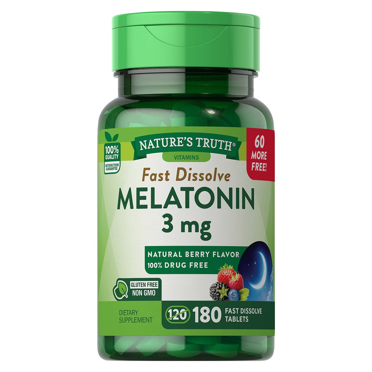 slide 1 of 5, Nature's Truth Melatonin 3 mg, 180 ct