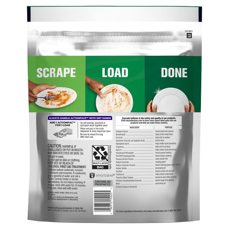 slide 9 of 10, Cascade Platinum Actionpacs, Fresh Scent - 50 Ct. - 50 CT, 50 ct