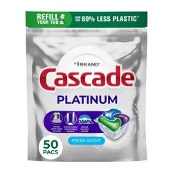 Cascade Platinum Actionpacs, Fresh Scent - 50 Ct. - 50 CT
