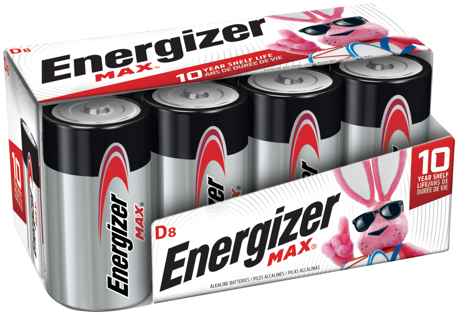slide 1 of 10, Energizer MAX D Cell Alkaline Batteries - 8 Count, 8 ct